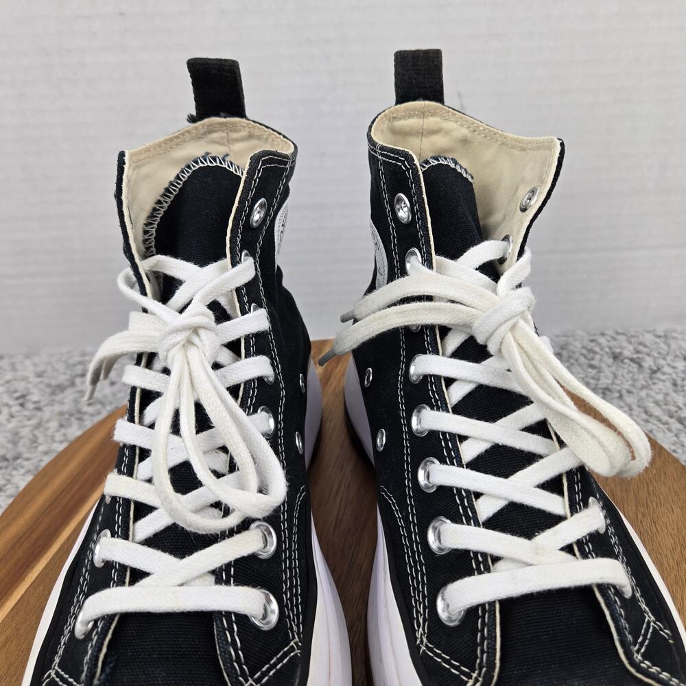 Converse Womens 9 Chuck Taylor Run Star Hike Hi Black White Y2K Daily Sneaker - Picture 8 of 14